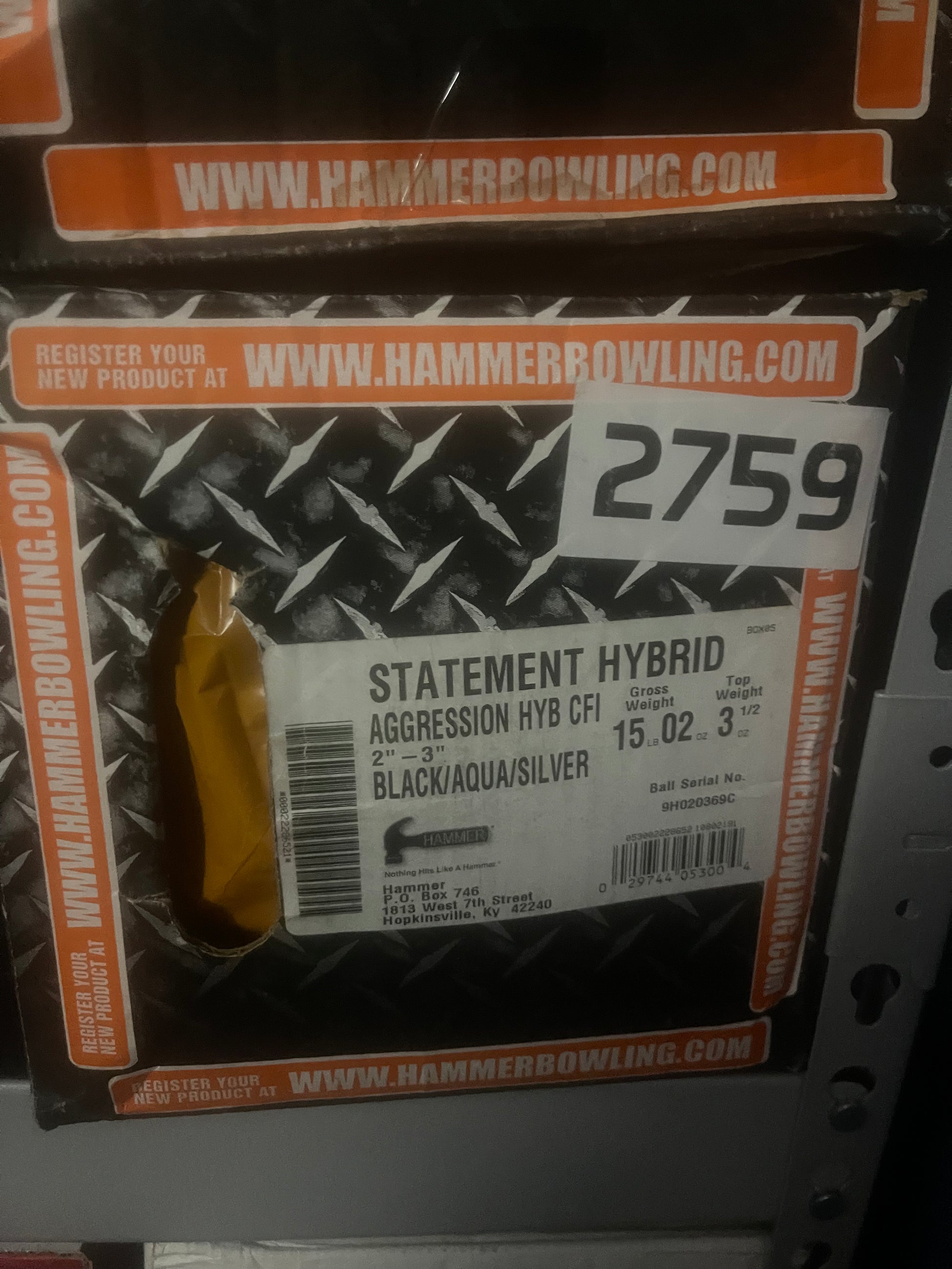 Overseas top Hammer statement hybrid 15lb